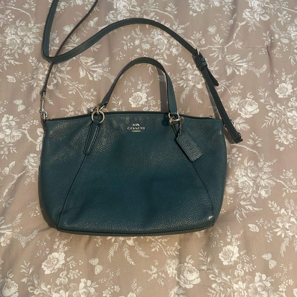 Dark green coach bag